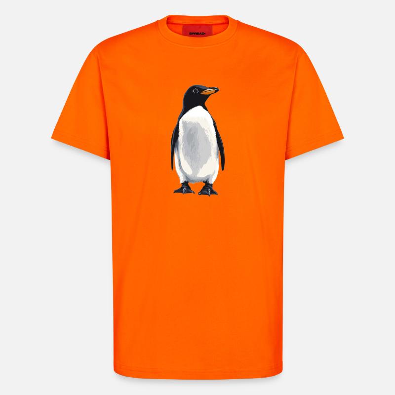 Penguins Penguin - T-Shirt - made by SPREAD - SUNSET ORANGE