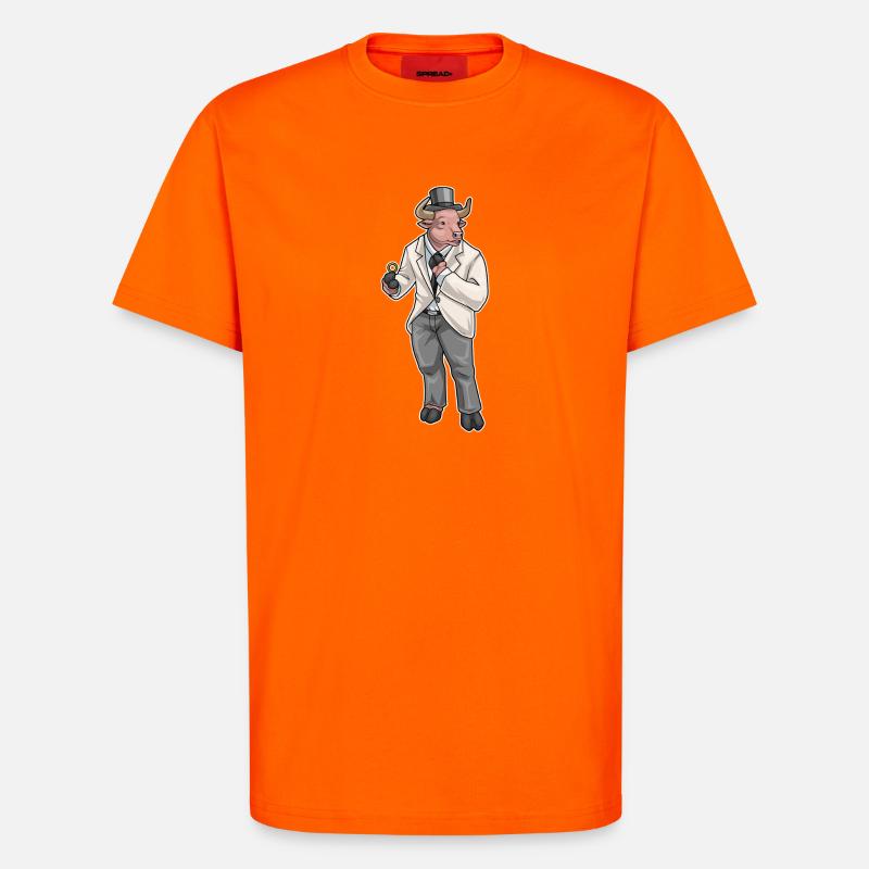 Taurus Groom Wedding Ring Wedding - T-Shirt - made by SPREAD - SUNSET ORANGE