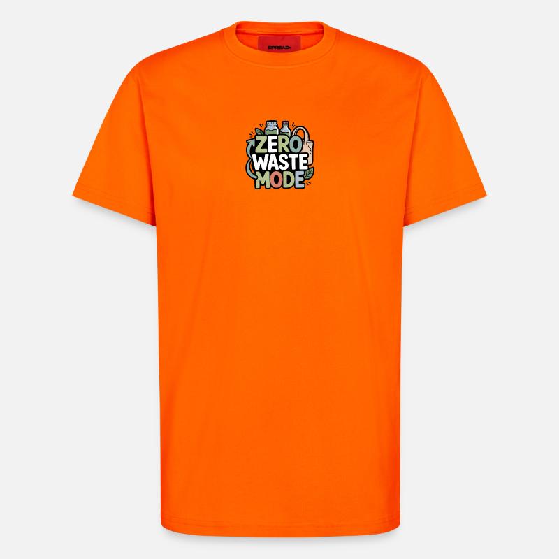 Mode zéro déchet - T-shirt bio décontracté fabriqué en UE - SUNSET ORANGE