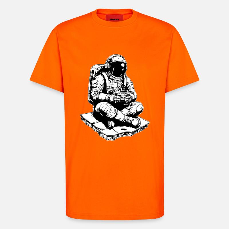 Astronaut Gaming Space Console - T-Shirt - made by SPREAD - SUNSET ORANGE