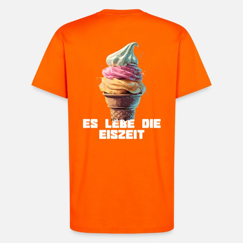 Es lebe die Eiszeit - Waffel - T-Shirt - made by SPREAD - SUNSET ORANGE