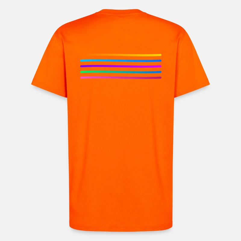 Rainbow Stripe Pattern - T-Shirt - made by SPREAD - SUNSET ORANGE