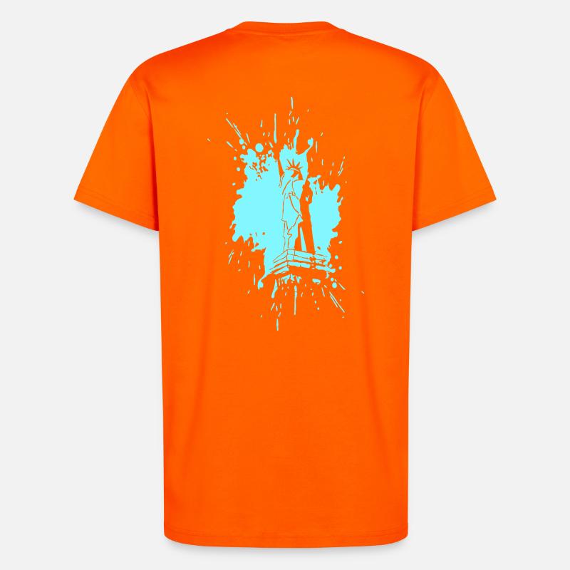 Freiheitsstatue in a Splash > Vectorgraphic - T-Shirt - made by SPREAD - SUNSET ORANGE