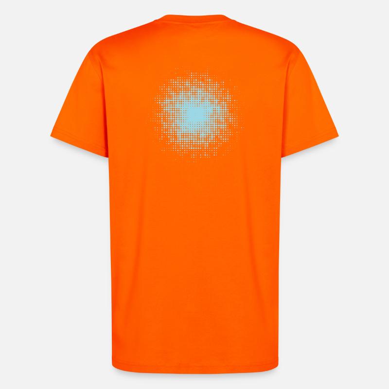 gepunkteter runder Hintergrund hellblau - T-Shirt - made by SPREAD - SUNSET ORANGE