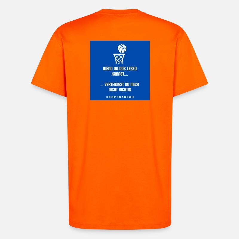 Lesen oder Verteidigen Spruch Hoopsrausch - T-Shirt - made by SPREAD - SUNSET ORANGE