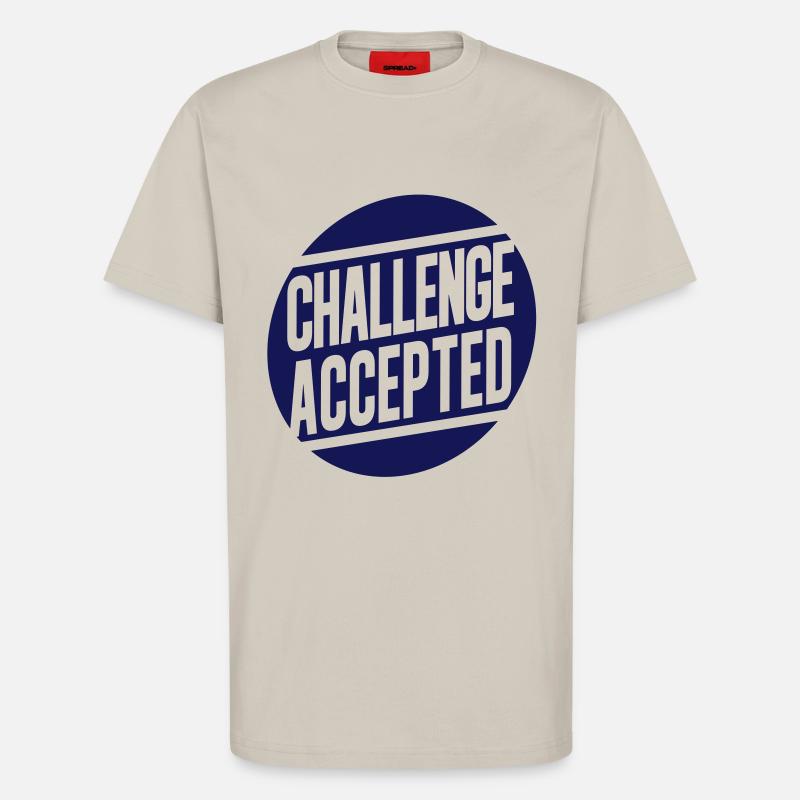 Challenge Accepted - T-shirt bio décontracté fabriqué en UE - WARM CLAY