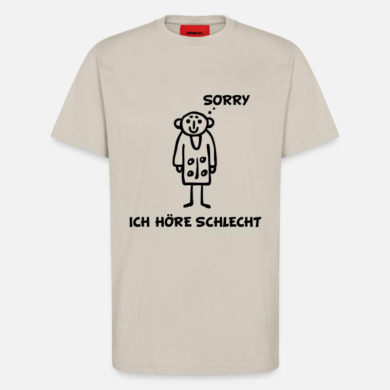 Strichmännchen hört schlecht - T-Shirt - made by SPREAD - WARM CLAY