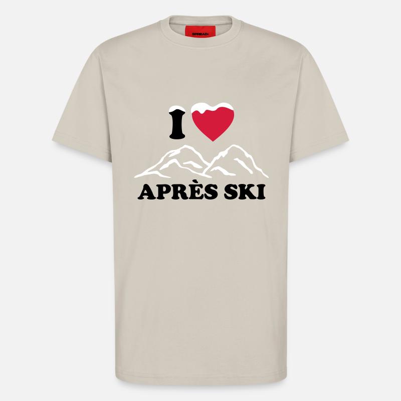 J'aime Apres Ski - T-shirt bio décontracté fabriqué en UE - WARM CLAY