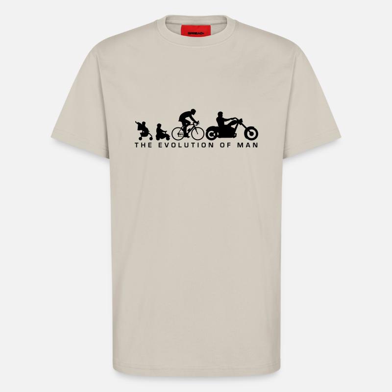 evolution_biker_022014_a_1c - T-Shirt - made by SPREAD - WARM CLAY