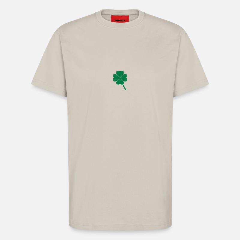 Kleeblatt mit 4 Blättern - T-Shirt - made by SPREAD - WARM CLAY