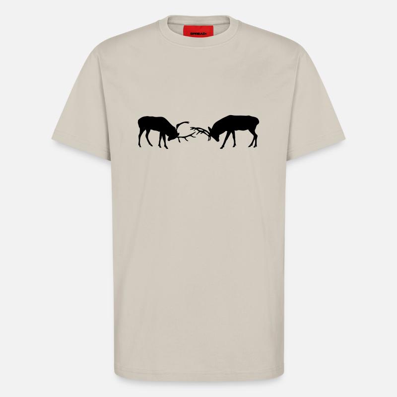 hirsch - geweih - jagd - jäger - T-Shirt - made by SPREAD - WARM CLAY