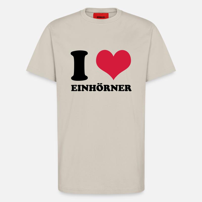 I Love Einhörner - T-Shirt - made by SPREAD - WARM CLAY