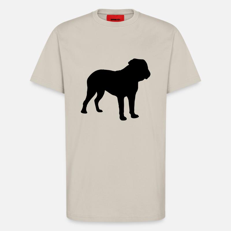 dogue de bordeaux silhouette - T-Shirt - made by SPREAD - WARM CLAY