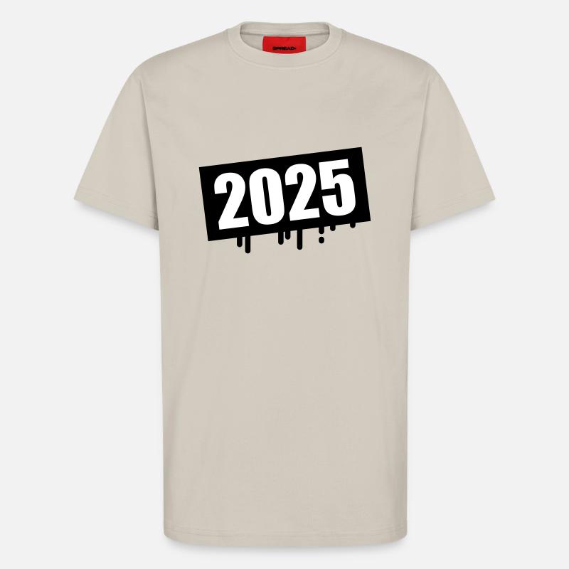 2025 Année Klecks - T-shirt bio décontracté fabriqué en UE - WARM CLAY