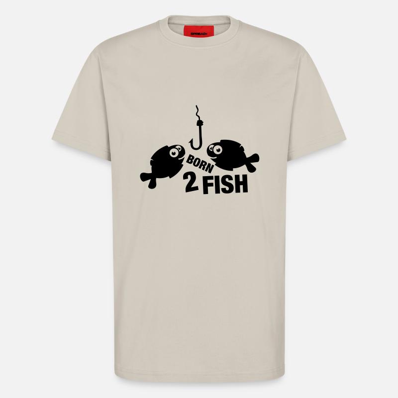 born_2_fish_comic_t1 - T-shirt bio décontracté fabriqué en UE - WARM CLAY
