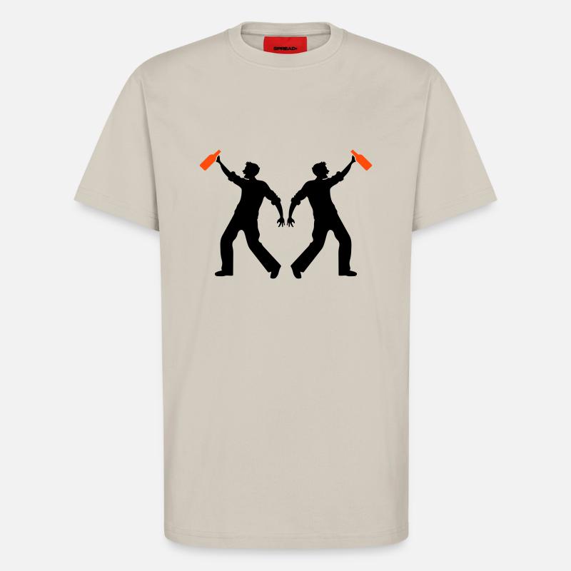 Bier Trinken Silhouette - T-Shirt - made by SPREAD - WARM CLAY