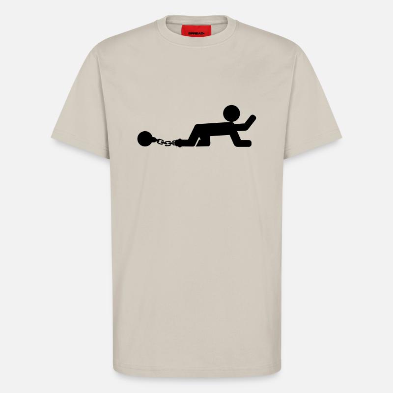 Chained Man - T-Shirt - made by SPREAD - WARM CLAY