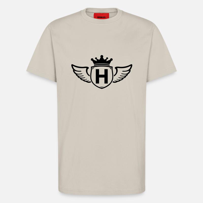 h,Buchstabe, Anfangsbuchstabe, - T-Shirt - made by SPREAD - WARM CLAY
