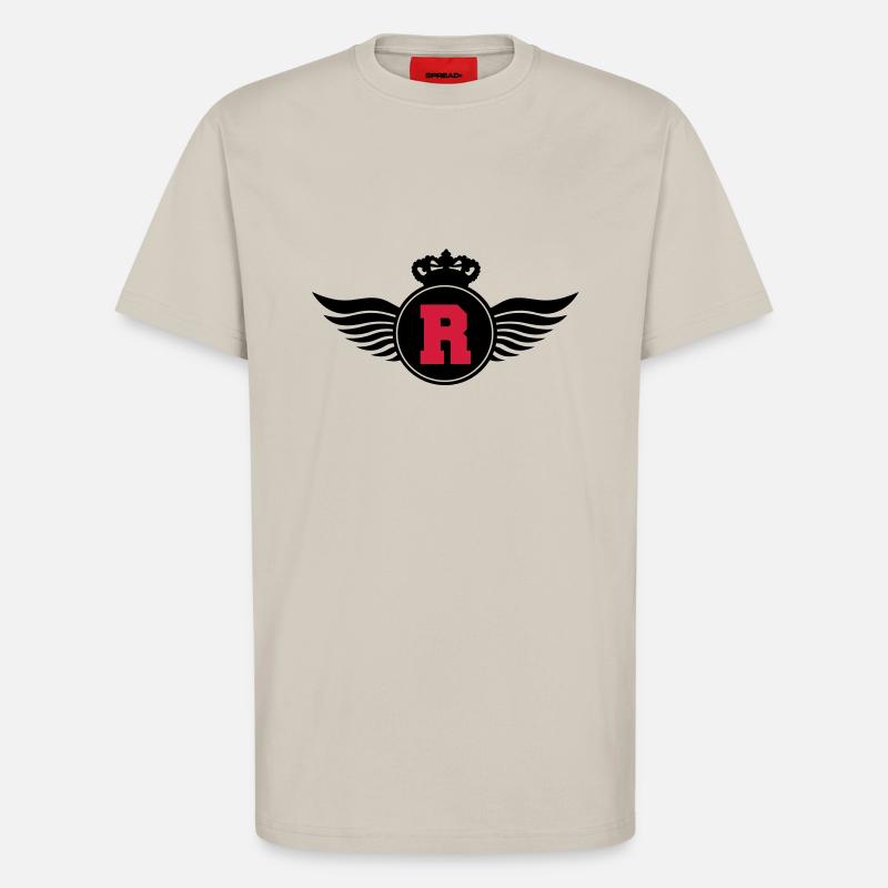 r_letter_shield_c2 - T-Shirt - made by SPREAD - WARM CLAY