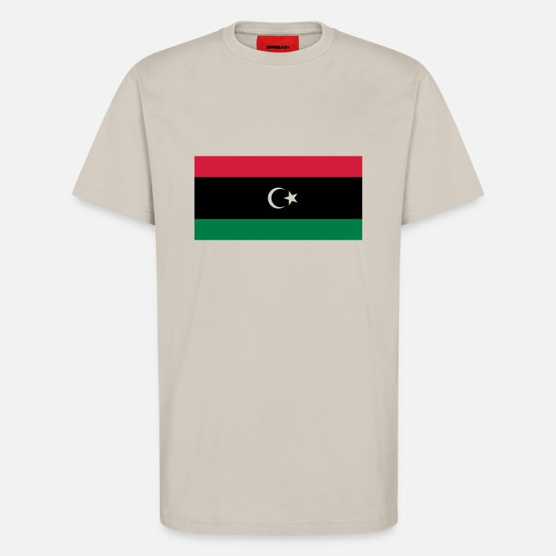 Libyen Flagge / Drapeau Lybie - T-Shirt - made by SPREAD - WARM CLAY