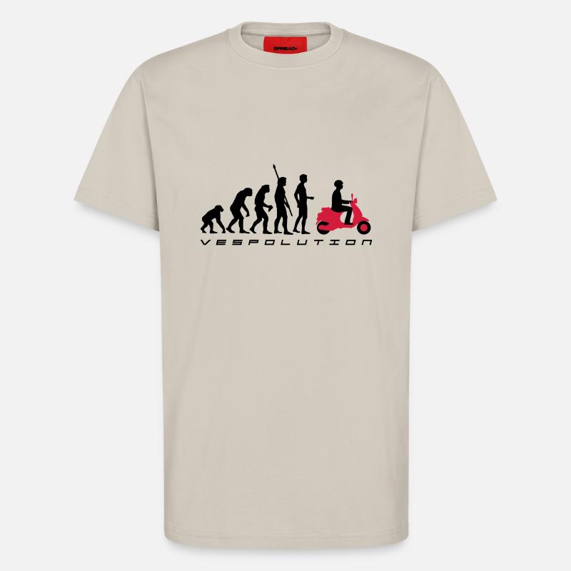 vespolution evolution__b_2c - T-Shirt - made by SPREAD - WARM CLAY