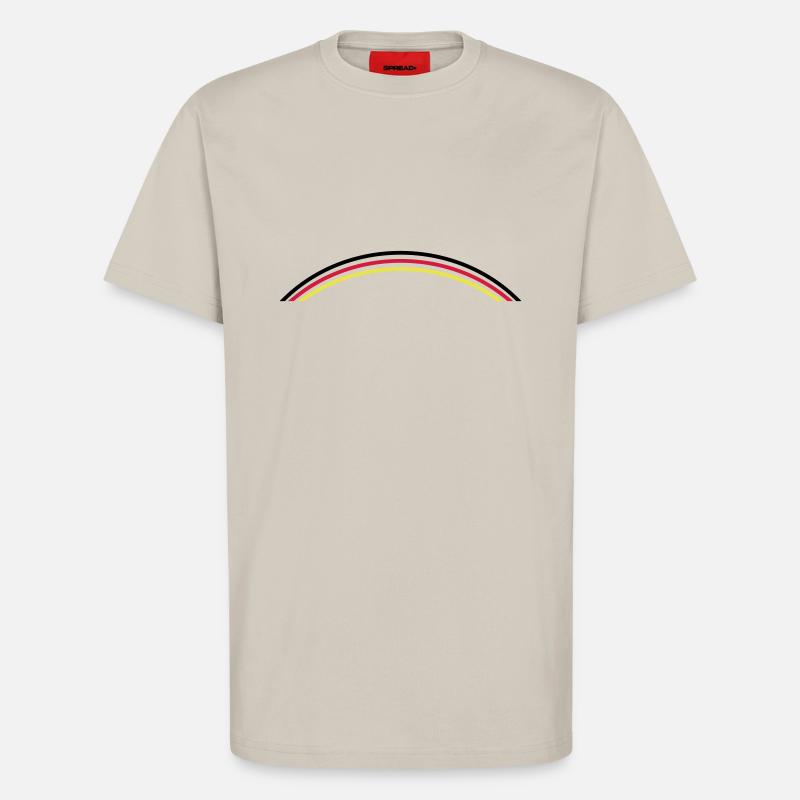 Germany Flag Symbol Line - T-Shirt - made by SPREAD - WARM CLAY