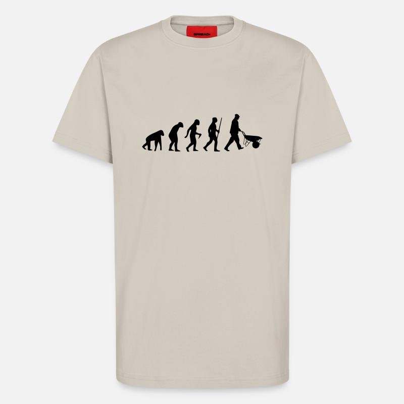 HANDWERKER EVOLUTION (BAUSTELLEN SHIRT) - T-Shirt - made by SPREAD - WARM CLAY