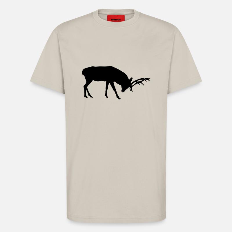hirsch - geweih - jagd - jäger - T-Shirt - made by SPREAD - WARM CLAY