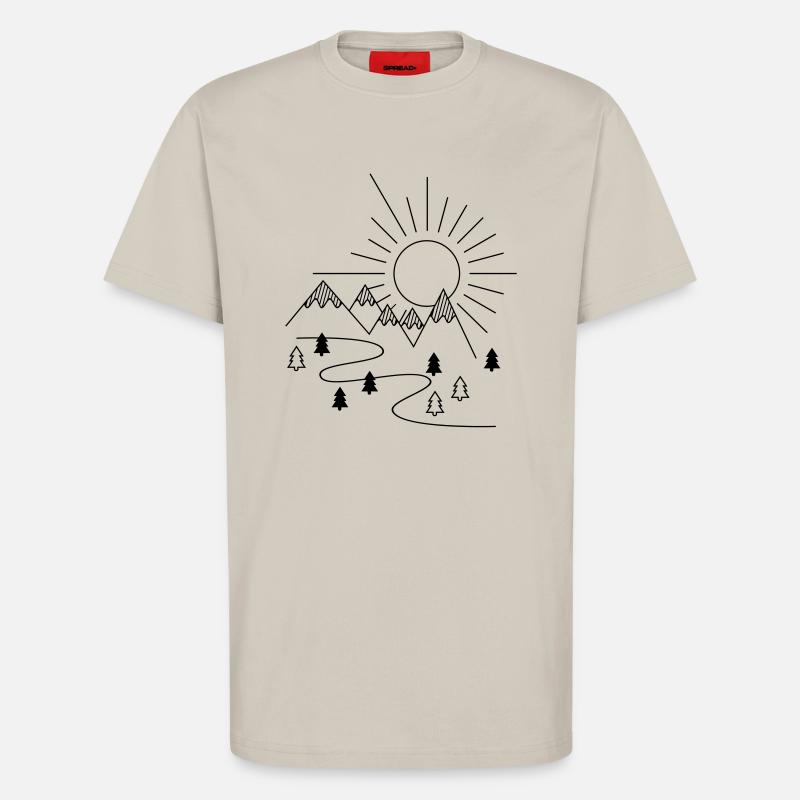 Berge - T-Shirt - made by SPREAD - WARM CLAY