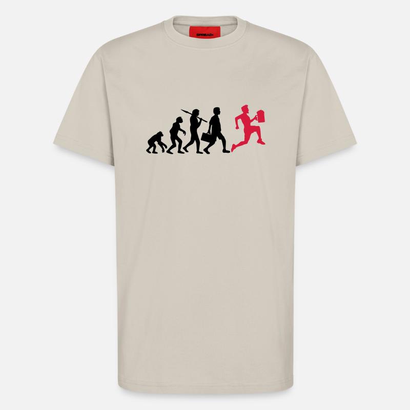 Evolution Bier Rennen Saufen - T-Shirt - made by SPREAD - WARM CLAY