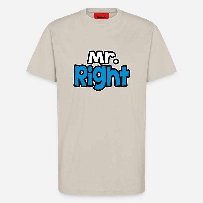 Mr. Rght - T-Shirt - made by SPREAD - WARM CLAY