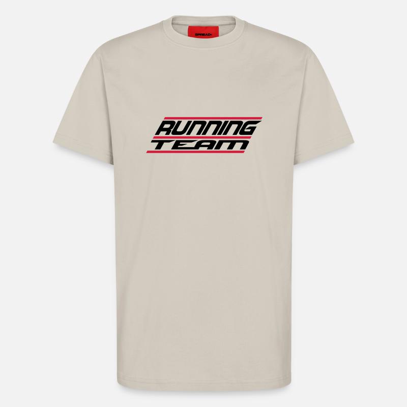 Cool Running Team Logo - T-shirt bio décontracté fabriqué en UE - WARM CLAY