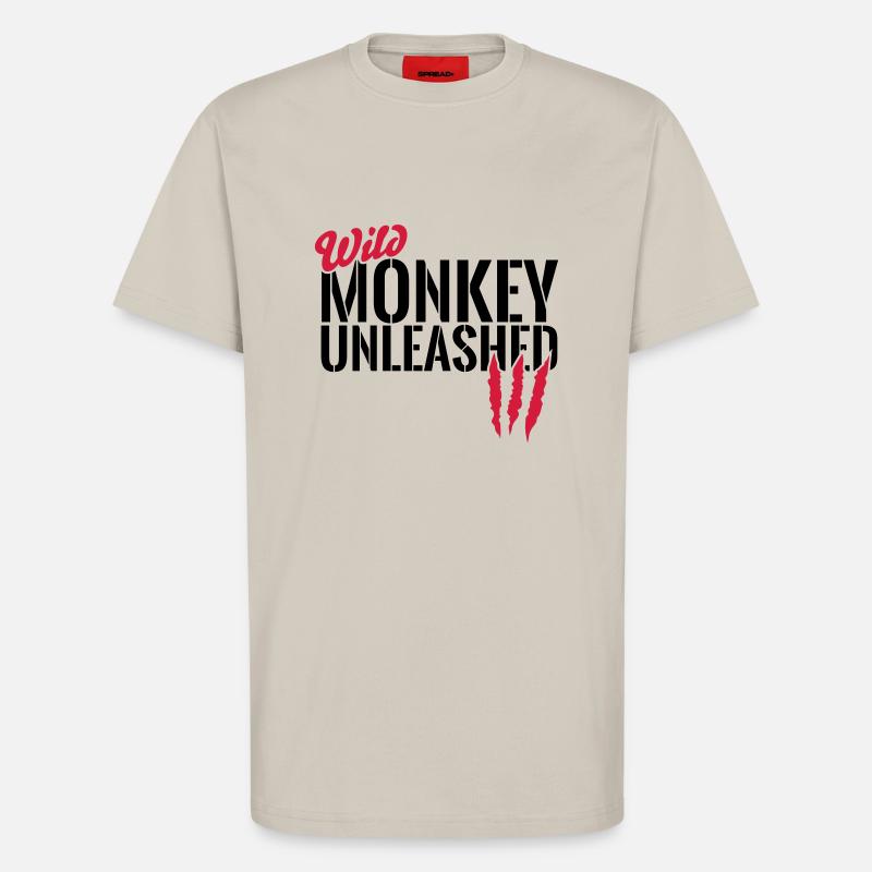 Wild monkey unleashed - T-Shirt - made by SPREAD - WARM CLAY