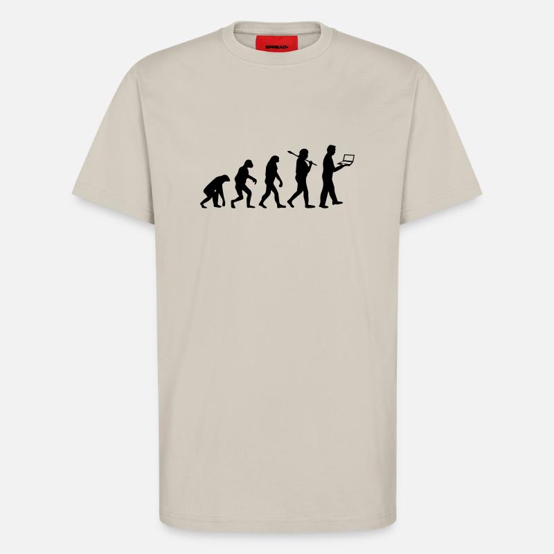 NERD EVOLUTION - T-shirt bio décontracté fabriqué en UE - WARM CLAY