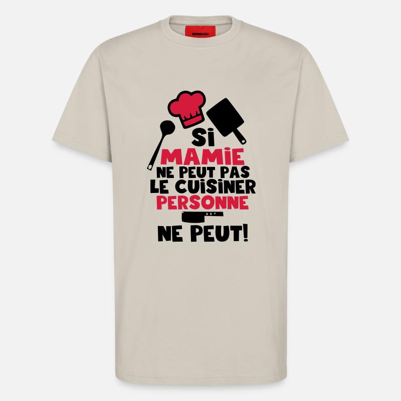 si mamie ne peut pas - T-shirt bio décontracté fabriqué en UE - WARM CLAY