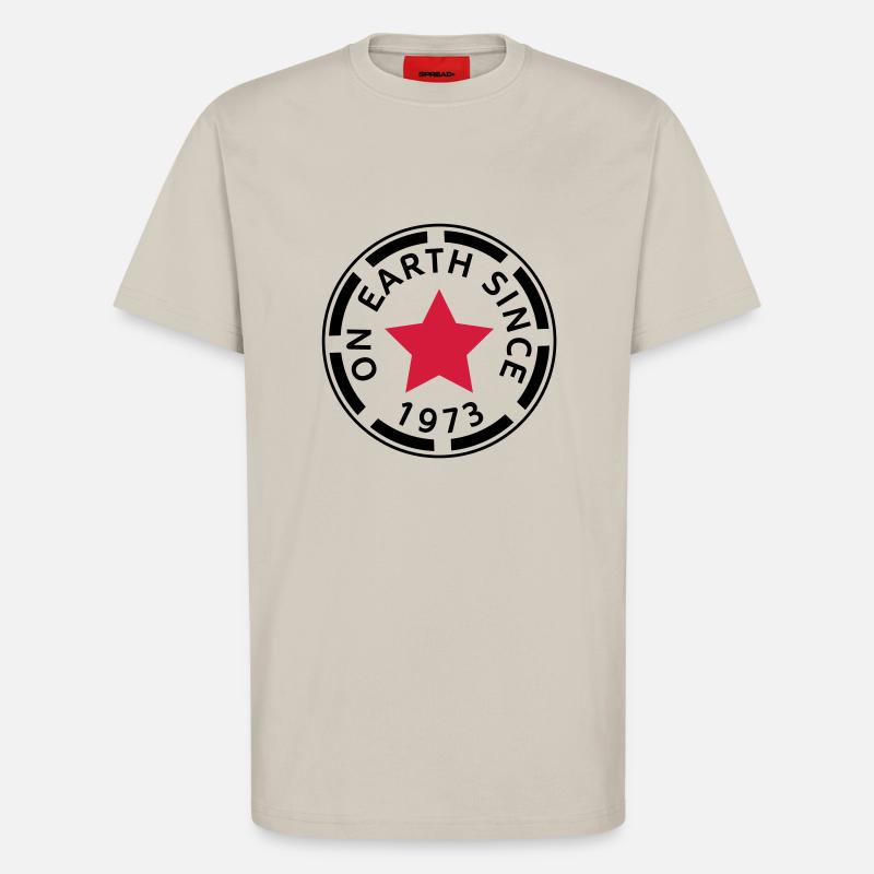 on earth since 1973 (uk) - T-Shirt - made by SPREAD - WARM CLAY