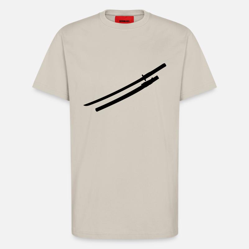 Samurai épée - T-shirt bio décontracté fabriqué en UE - WARM CLAY