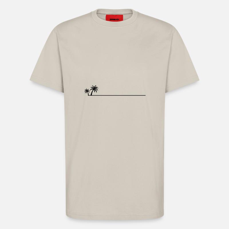 Palm tree line icon - T-Shirt - made by SPREAD - WARM CLAY