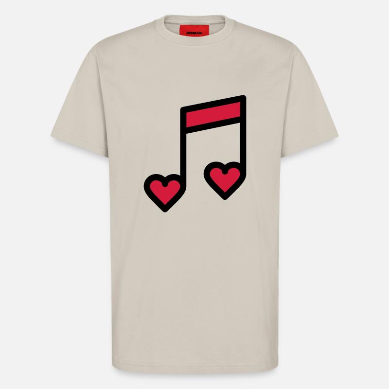 Romantische Musik Note - T-Shirt - made by SPREAD - WARM CLAY
