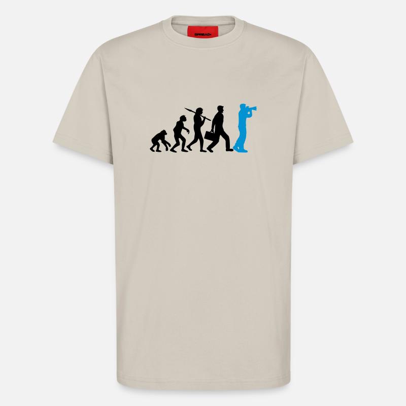 Photographe Caméra Evolution - T-shirt bio décontracté fabriqué en UE - WARM CLAY