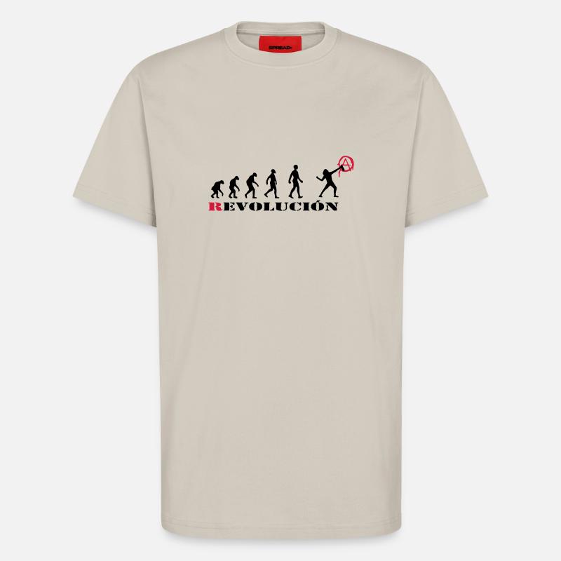 r-evolution, evolution, revolution, street art, - T-Shirt - made by SPREAD - WARM CLAY