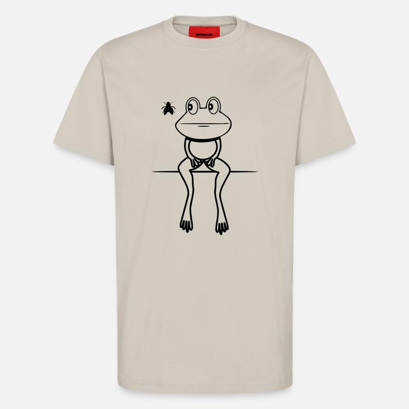 Frog funny fly sit - T-Shirt - made by SPREAD - WARM CLAY