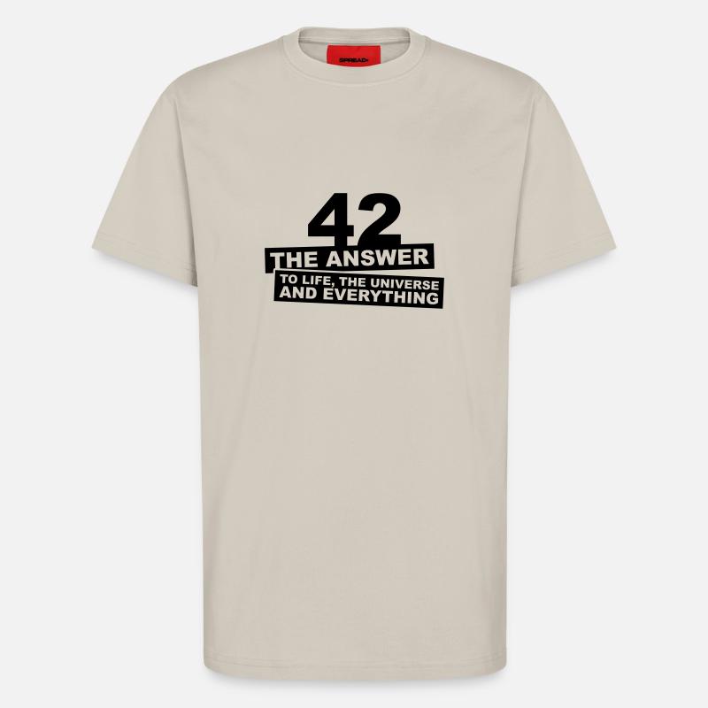 42 - The Answer - T-Shirt - made by SPREAD - WARM CLAY