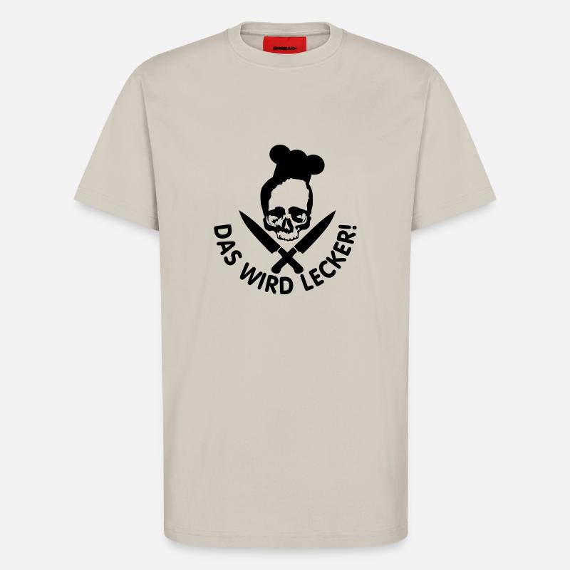 lecker kochen / kochen / lecker / skull - T-Shirt - made by SPREAD - WARM CLAY