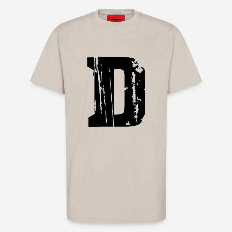 D - Buchstabe - T-Shirt - made by SPREAD - WARM CLAY