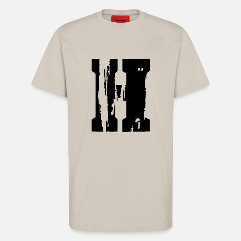 H - Buchstabe - T-Shirt - made by SPREAD - WARM CLAY