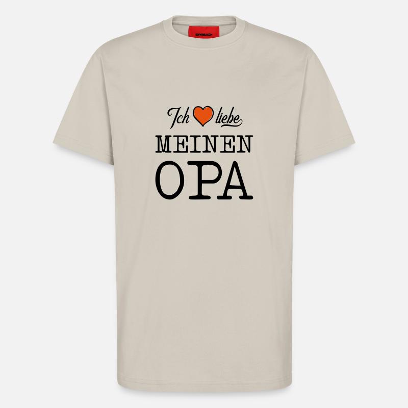 Ich liebe meinen Opa Herz - T-Shirt - made by SPREAD - WARM CLAY