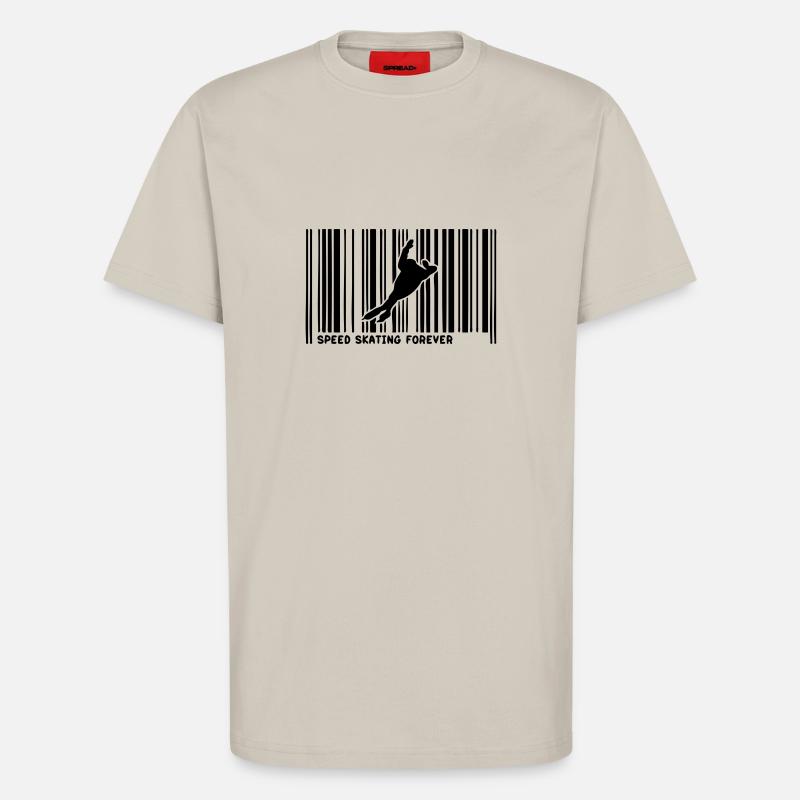 Barcode Eisschnelllauf skateur2 - T-Shirt - made by SPREAD - WARM CLAY
