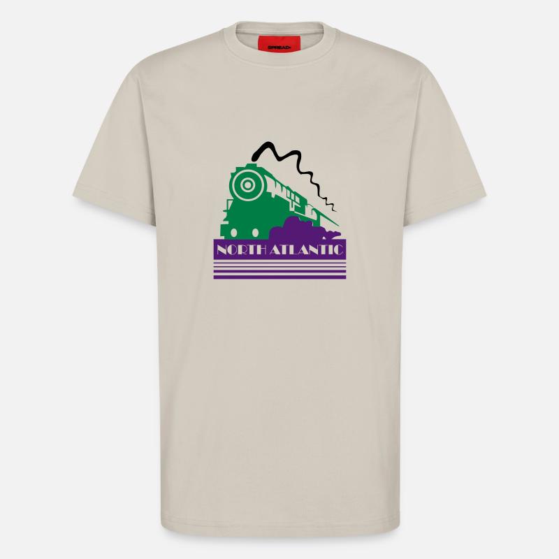 Nordatlantische Art-déco-Eisenbahn - T-Shirt - made by SPREAD - WARM CLAY