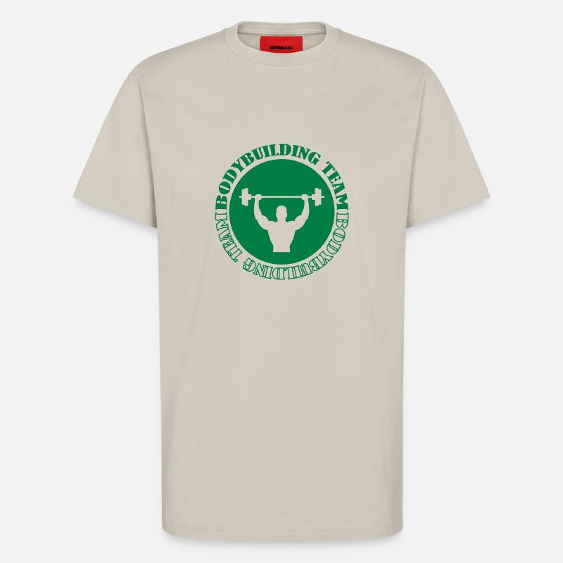 Équipe de musculation - T-shirt bio décontracté fabriqué en UE - WARM CLAY